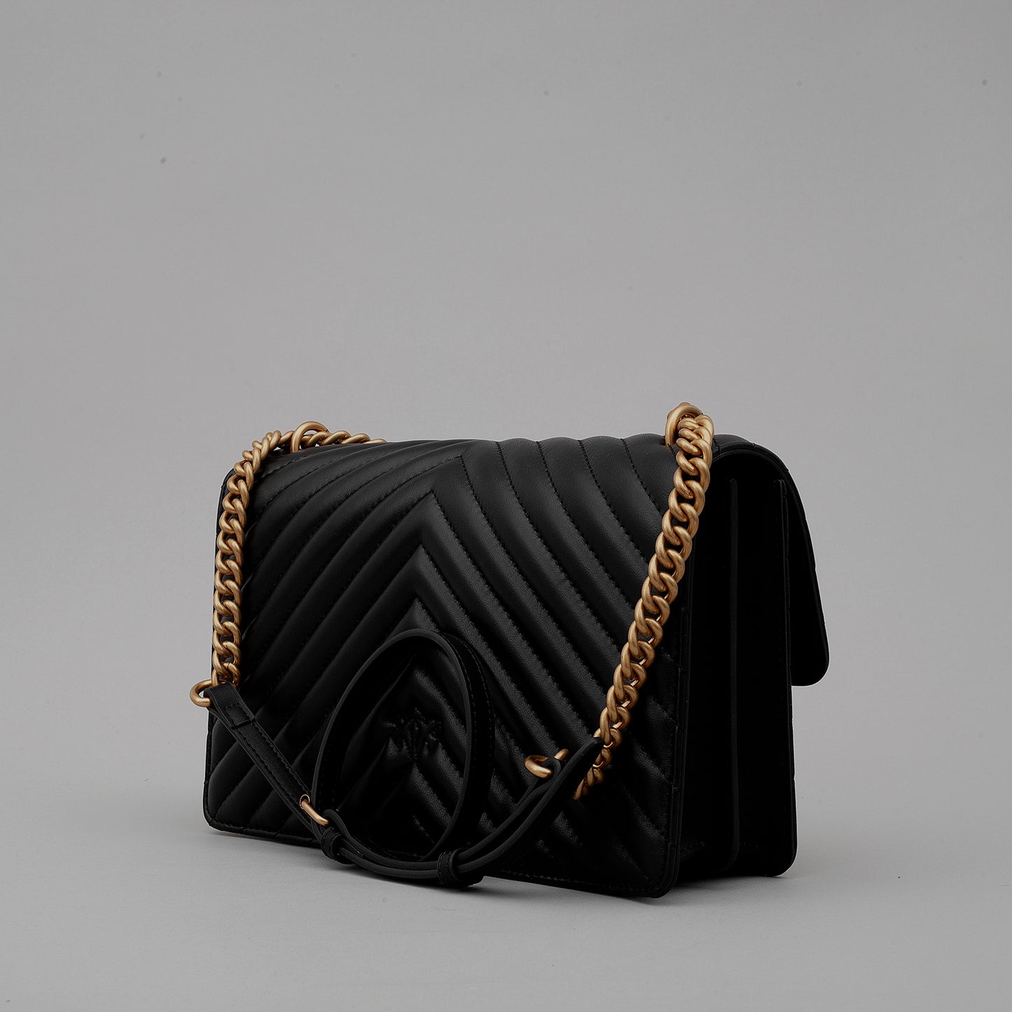 Tracolla Love One Classic Dc Sheep Nappa Chevron 100941 donna PINKO ai