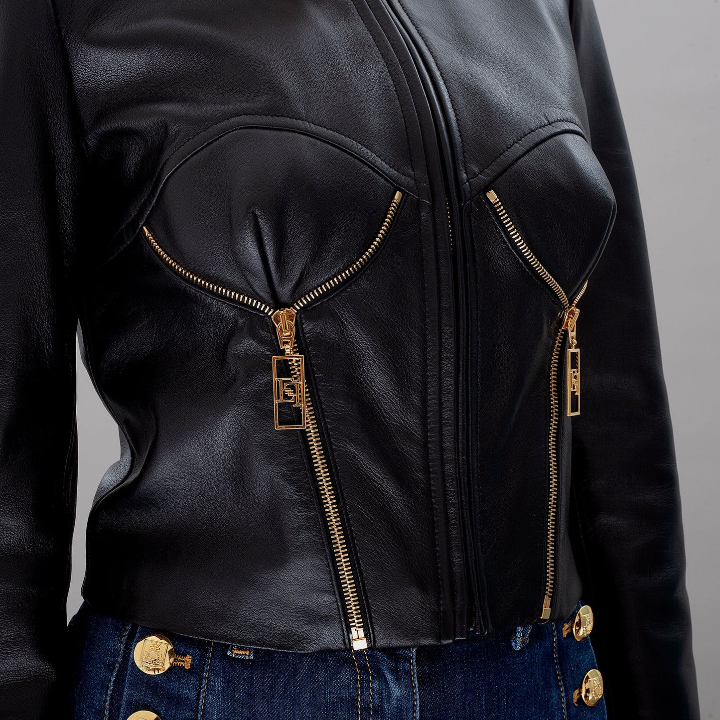 Giacca in pelle GD43Z46E2 donna ELISABETTA FRANCHI