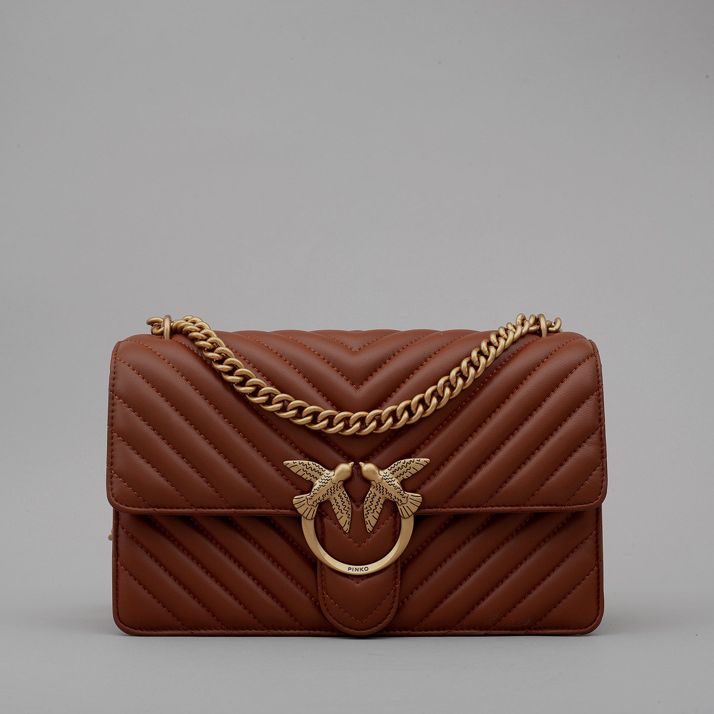 Tracolla Love One Classic Dc Sheep Nappa Chevron 100941 donna PINKO ai