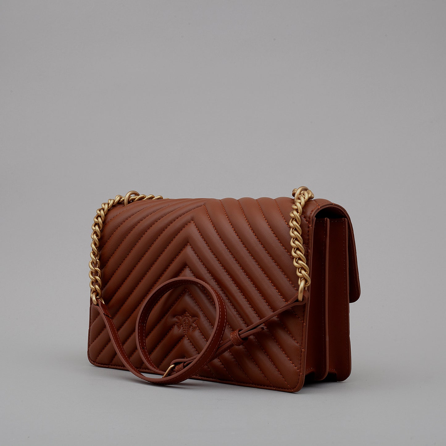 Tracolla Love One Classic Dc Sheep Nappa Chevron 100941 donna PINKO ai