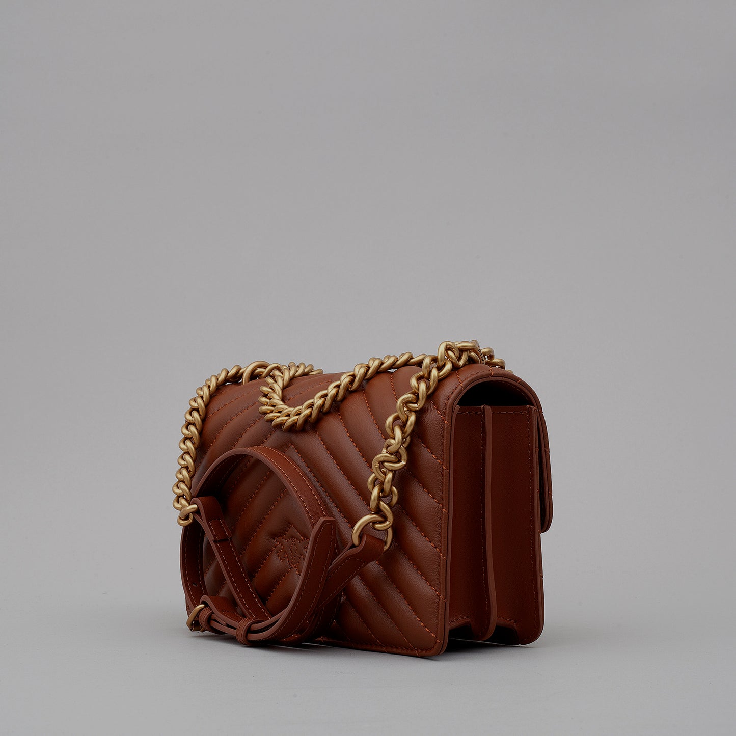 Tracolla Love One Mini Dc Sheep Nappa Chevron 100074 donna PINKO ai