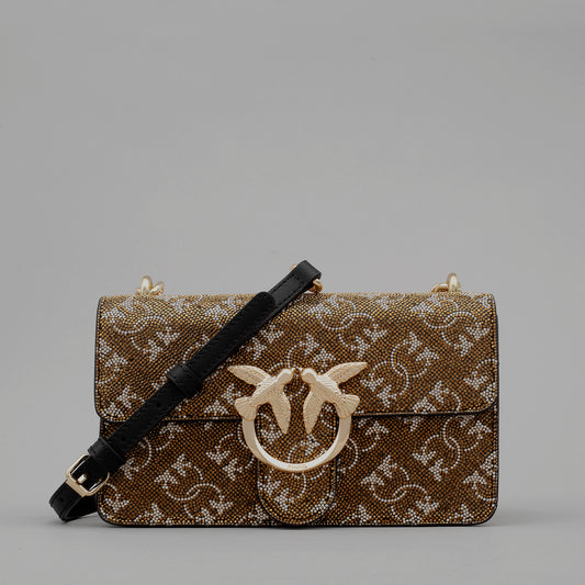 Tracollina Love One Mini Light Cl Monogram Strass 103335 donna PINKO