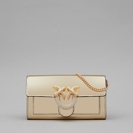 Portafoglio Love One Wallet Ecospecchiato Jewel 100062 donna PINKO