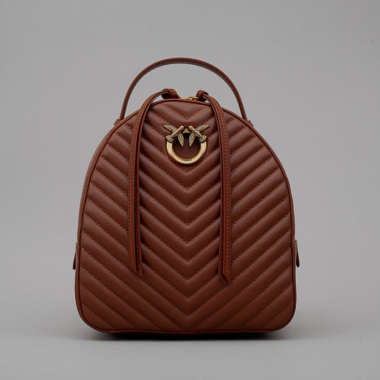 Zaino Love Click Classic Backpack Vitello Nappato Chevron 102530 donna PINKO ai