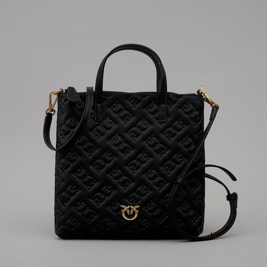 Mini Shopper Pelle Logo Imprimè 102746 donna PINKO